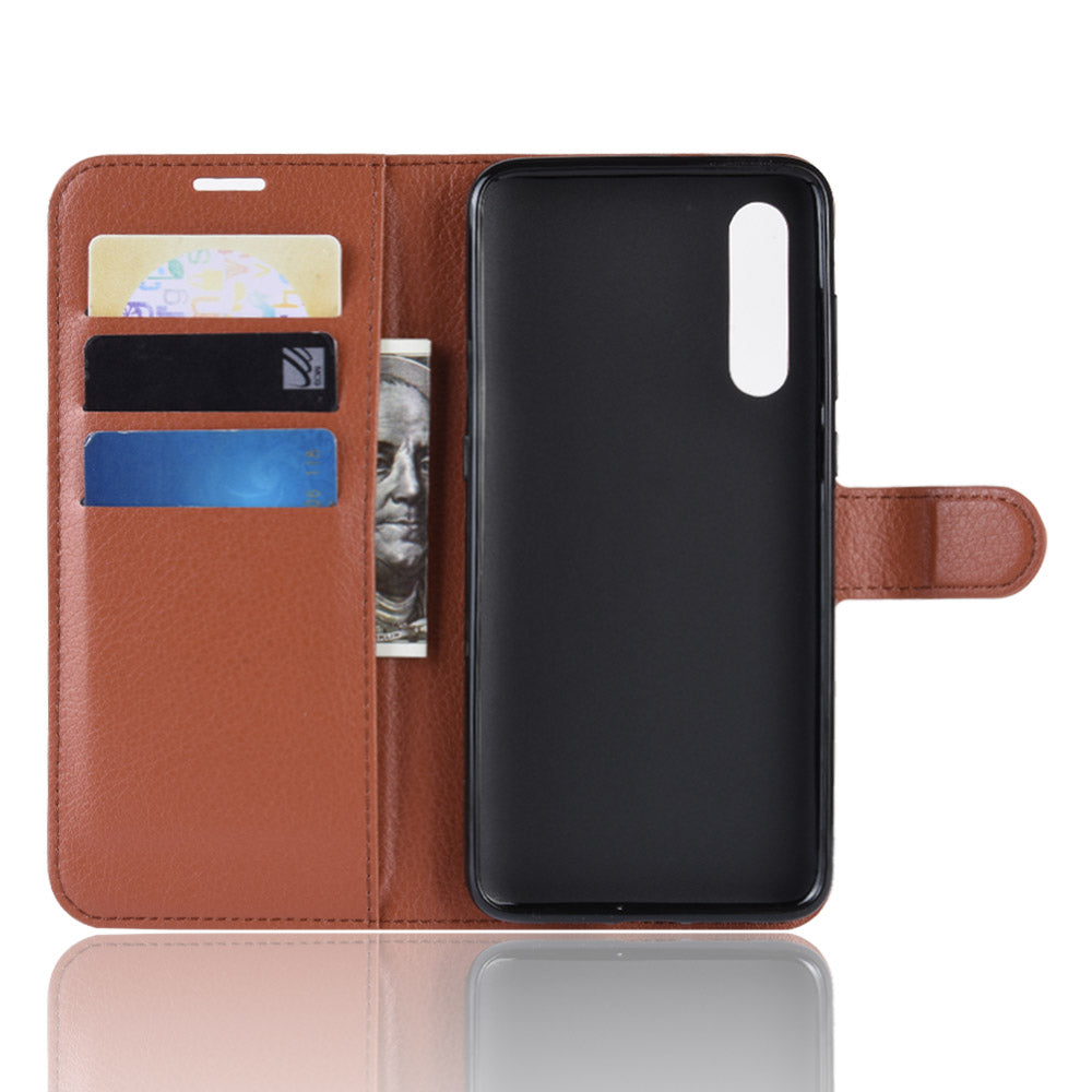 Litchi Skin PU Leather Magnetic Wallet Protective Case for Xiaomi Mi 9