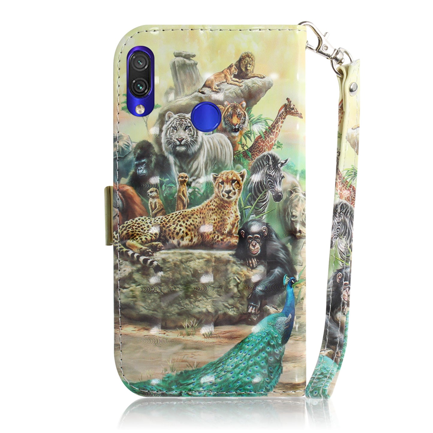 Pattern Printing Light Spot Decor Leather Wallet Case for Xiaomi Redmi Note 7S / Note 7 / Note 7 Pro (India)