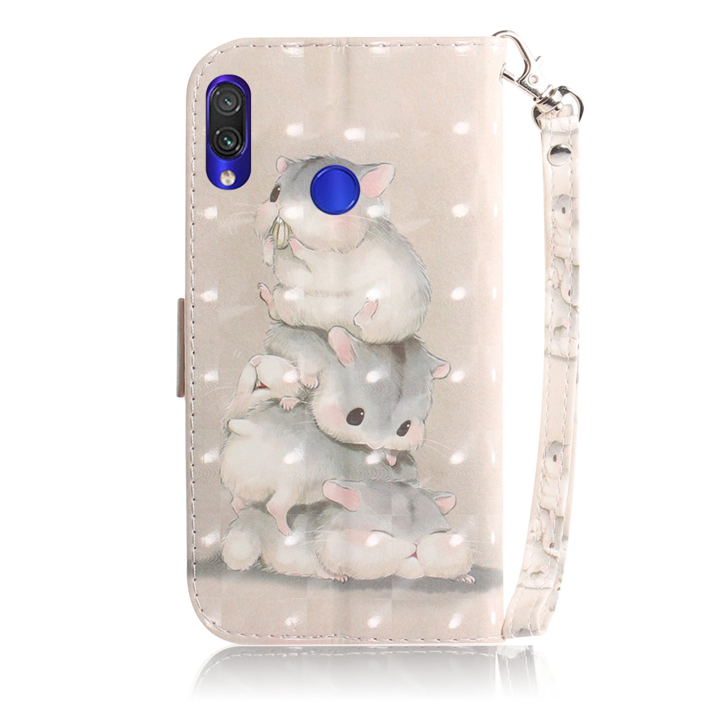 Pattern Printing Light Spot Decor Leather Wallet Case for Xiaomi Redmi Note 7S / Note 7 / Note 7 Pro (India)