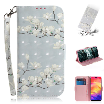 Pattern Printing Light Spot Decor Leather Wallet Case for Xiaomi Redmi Note 7S / Note 7 / Note 7 Pro (India)