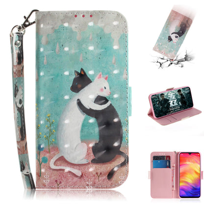 Pattern Printing Light Spot Decor Leather Wallet Case for Xiaomi Redmi Note 7S / Note 7 / Note 7 Pro (India)
