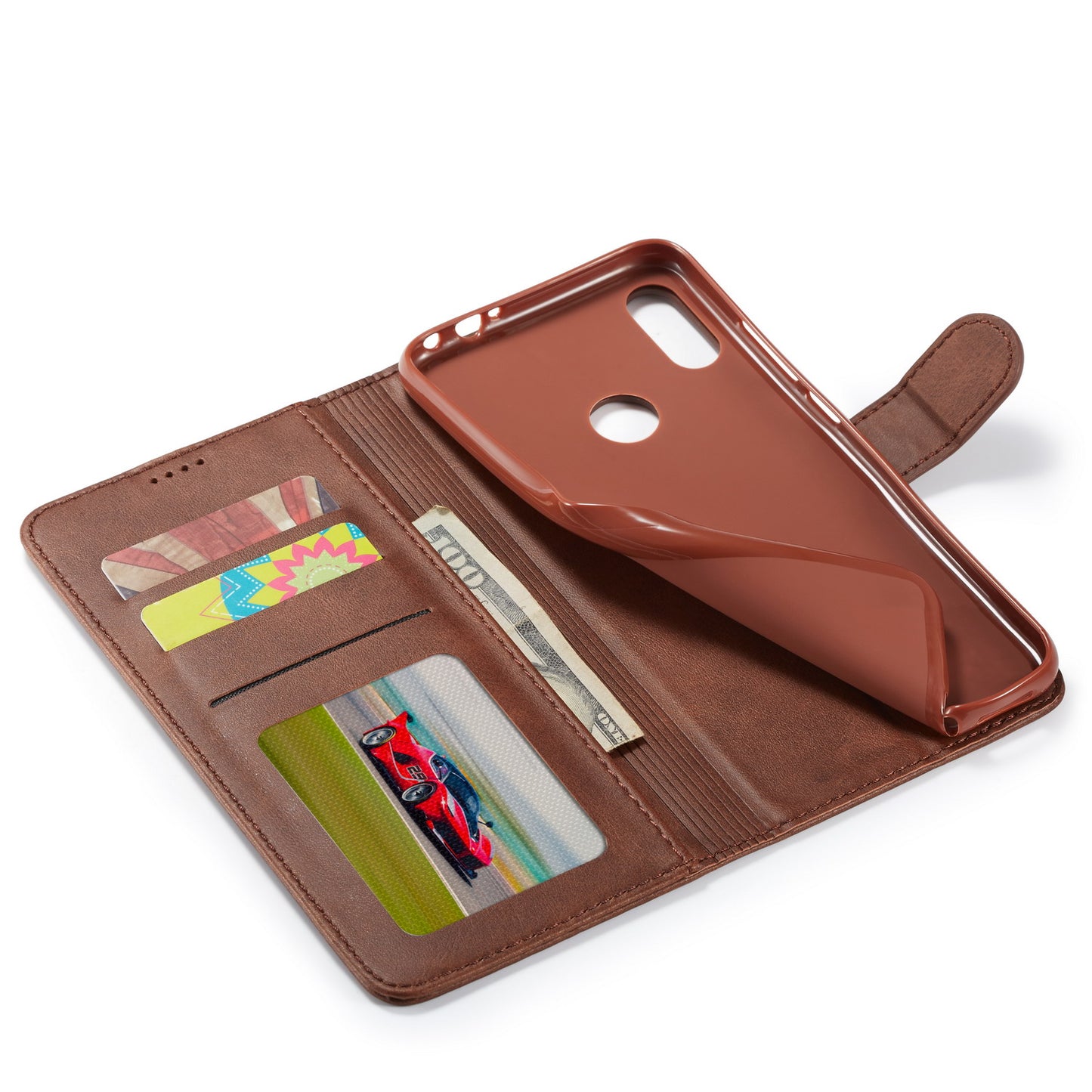 LC.IMEEKE Leather Wallet Stand Case for Xiaomi Redmi Note 7S / Note 7 / Note 7 Pro (India)