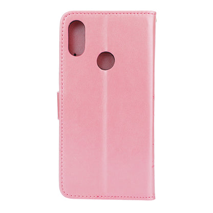 Imprint Butterfly Flower Leather Wallet Case for Xiaomi Redmi Note 7S / Note 7 / Note 7 Pro (India)