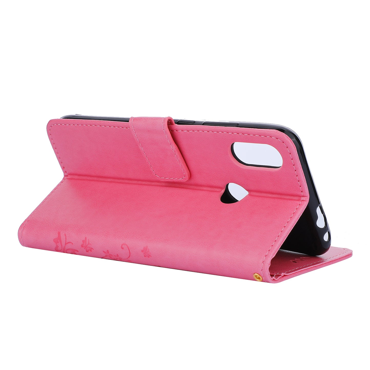 Imprint Butterfly Flower Leather Wallet Case for Xiaomi Redmi Note 7S / Note 7 / Note 7 Pro (India)