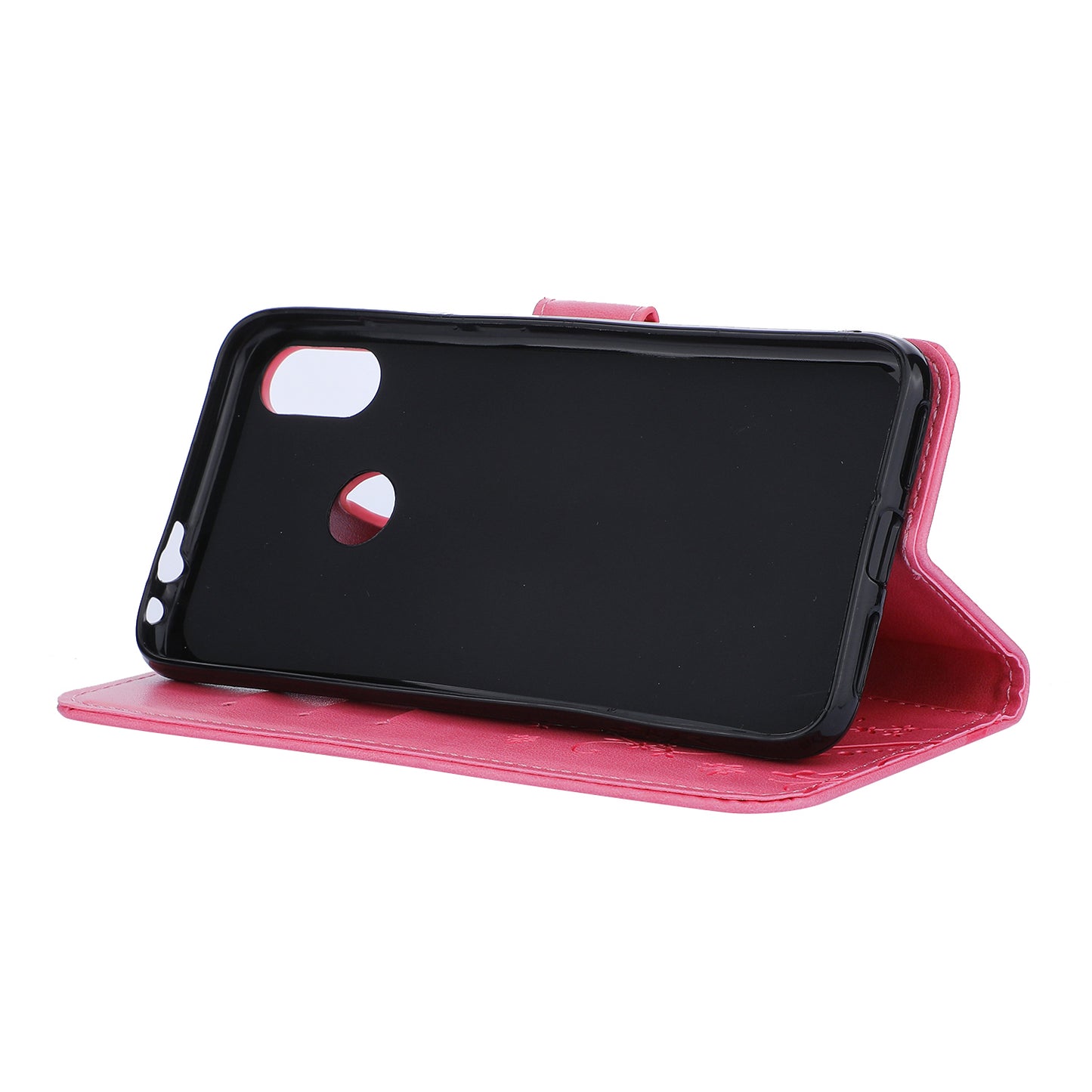 Imprint Butterfly Flower Leather Wallet Case for Xiaomi Redmi Note 7S / Note 7 / Note 7 Pro (India)