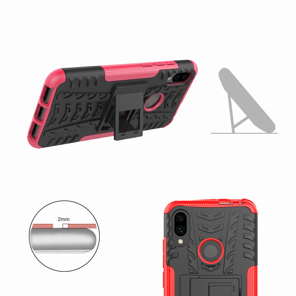 Cool Tyre PC + TPU Hybrid Cover with Kickstand for Xiaomi Redmi Note 7S / Note 7/Note 7 Pro (India)