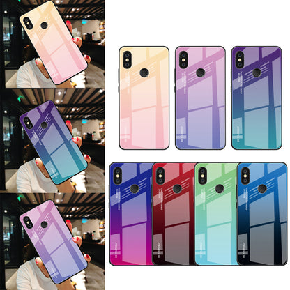 Gradient Glass + TPU + PC Hybrid Back Case for Xiaomi Redmi Note 5 Pro