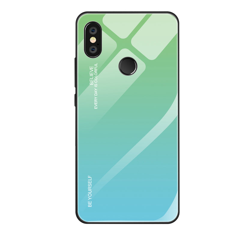 Gradient Glass + TPU + PC Hybrid Back Case for Xiaomi Redmi Note 5 Pro