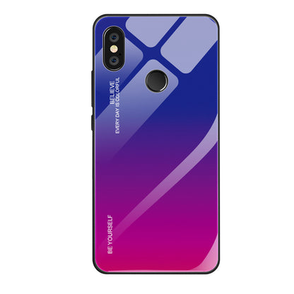 Gradient Glass + TPU + PC Hybrid Back Case for Xiaomi Redmi Note 5 Pro