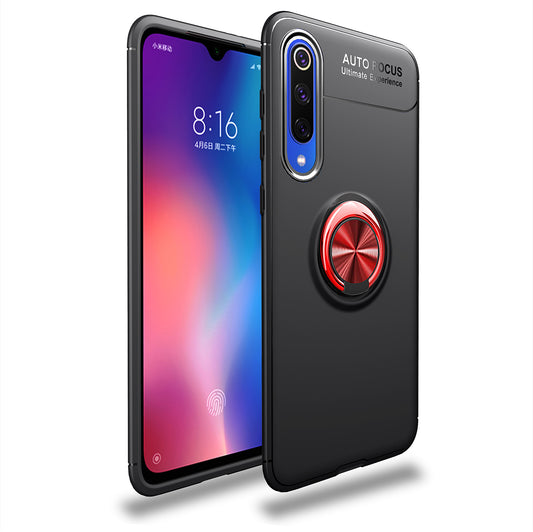 LENUO Metal Ring Kickstand TPU Case for Xiaomi Mi 9 SE Built-in Magnetic Metal Sheet