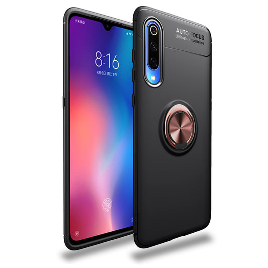 LENUO Finger Ring Kickstand TPU Case (Built-in Magnetic Metal Sheet) for Xiaomi Mi 9