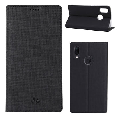 VILI DMX Cross Texture Stand Leather Phone Casing for Xiaomi Redmi Note 7S / Note 7/Note 7 Pro (India)