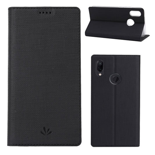 VILI DMX Cross Texture Stand Leather Phone Casing for Xiaomi Redmi Note 7S / Note 7/Note 7 Pro (India)