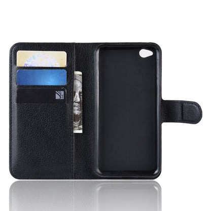 Litchi Skin PU Leather Magnetic Wallet Protection Case for Xiaomi Redmi Go
