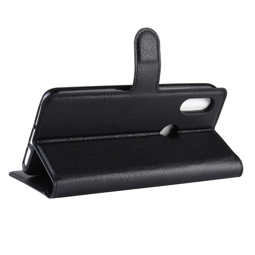 Litchi Skin Wallet Leather Stand Case for Xiaomi Redmi 7 / Redmi Y3