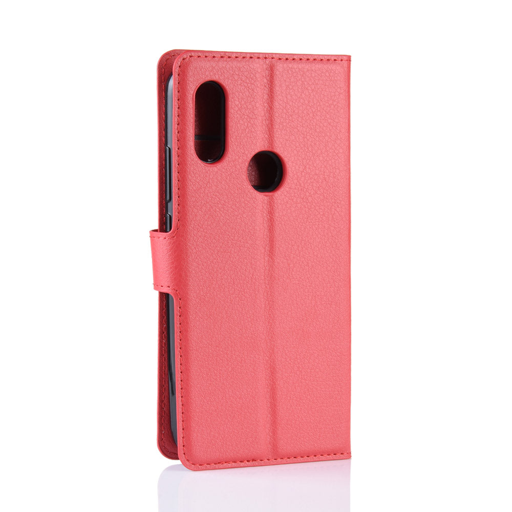 Litchi Skin Wallet Leather Stand Case for Xiaomi Redmi 7 / Redmi Y3