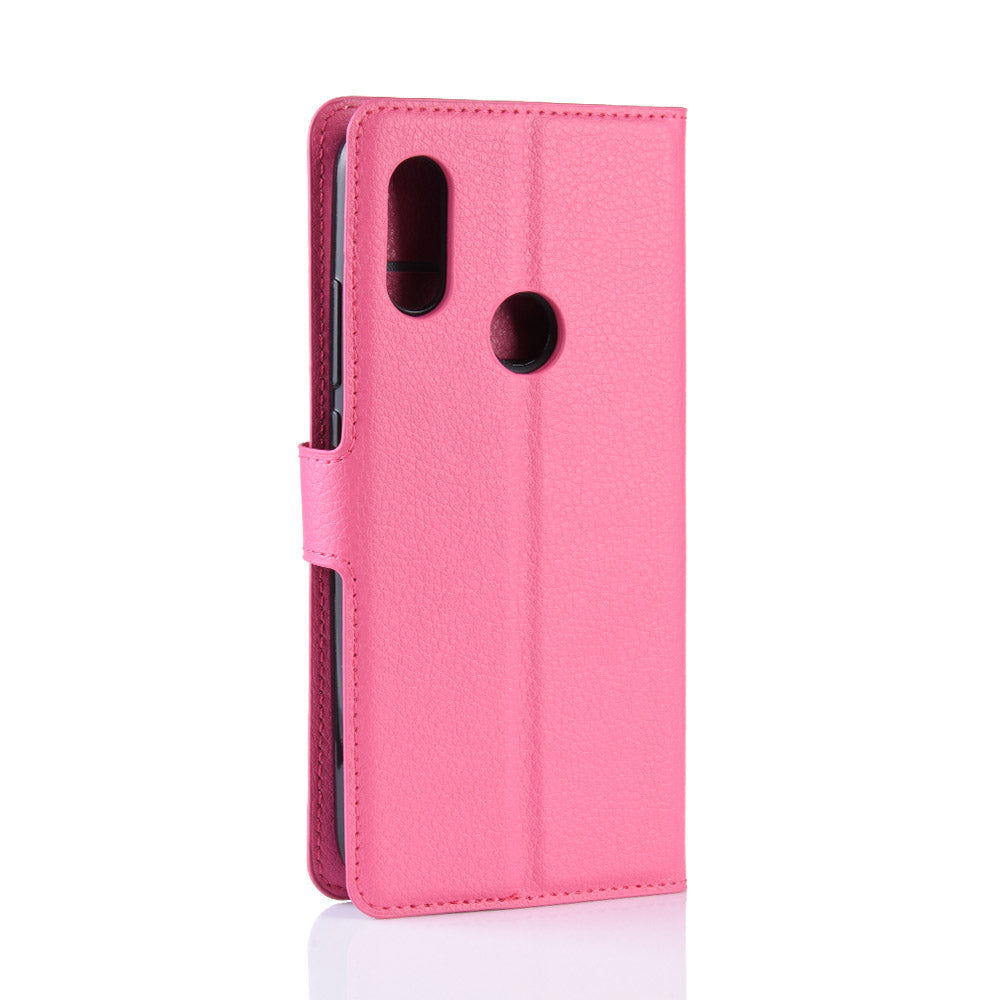 Litchi Skin Wallet Leather Stand Case for Xiaomi Redmi 7 / Redmi Y3