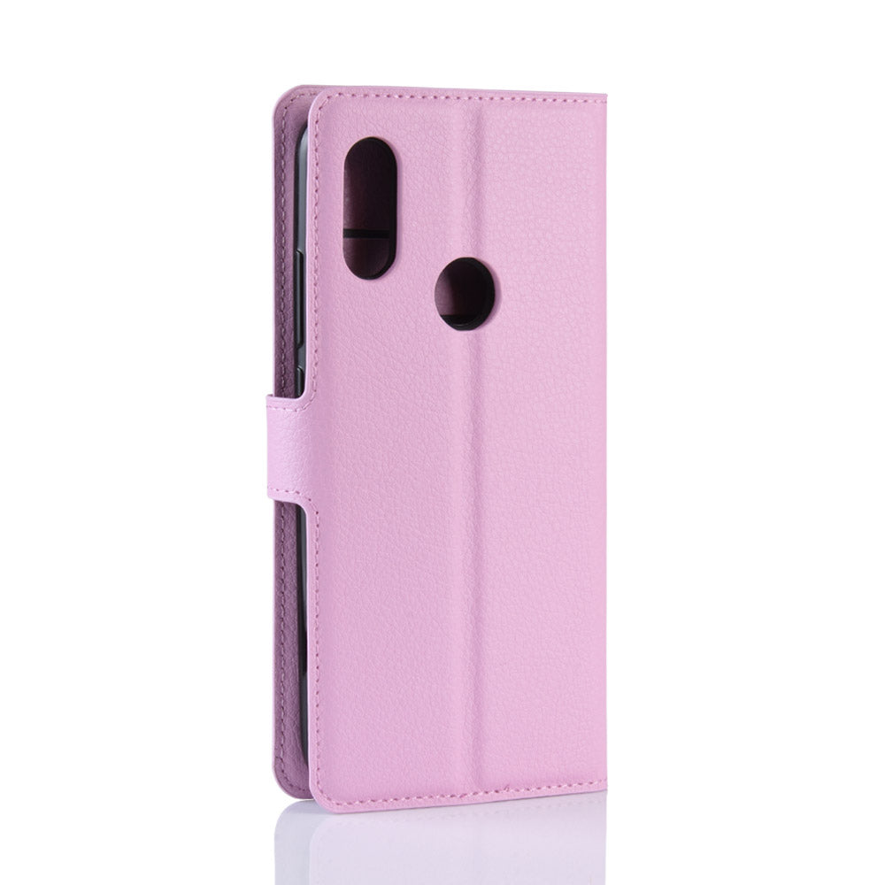 Litchi Skin Wallet Leather Stand Case for Xiaomi Redmi 7 / Redmi Y3