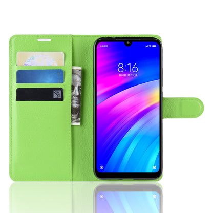 Litchi Skin Wallet Leather Stand Case for Xiaomi Redmi 7 / Redmi Y3