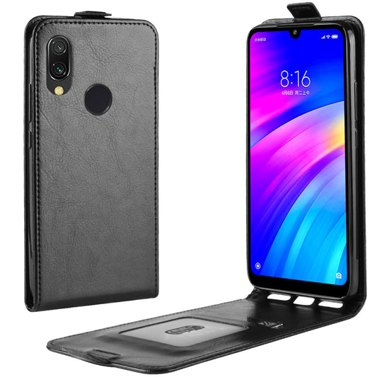 Crazy Horse Vertical Leather Case with Card Slot for Xiaomi Redmi 7 / Redmi Y3
