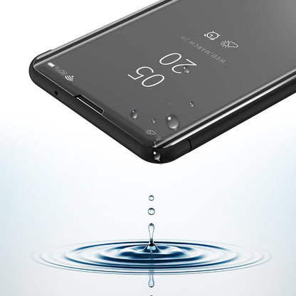 View Window Plated Mirror Surface Leather Phone Casing for Xiaomi Redmi 7 / Redmi Y3