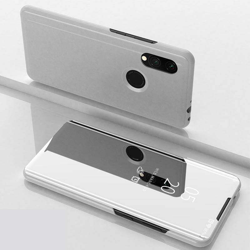 View Window Plated Mirror Surface Leather Phone Casing for Xiaomi Redmi 7 / Redmi Y3