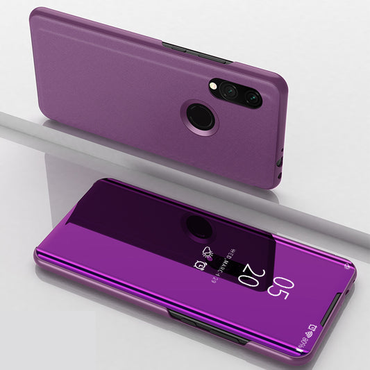 View Window Plated Mirror Surface Leather Phone Casing for Xiaomi Redmi 7 / Redmi Y3