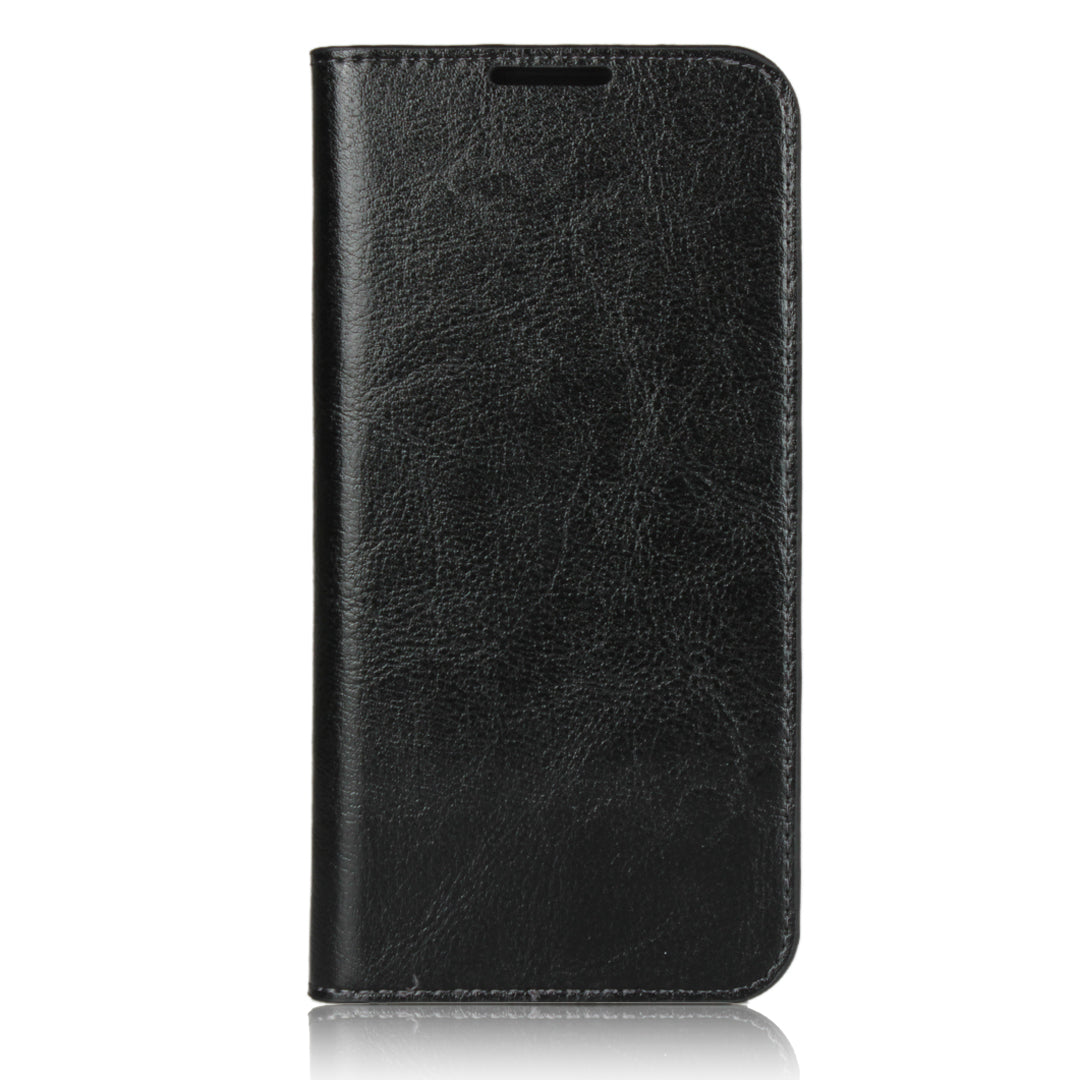 Crazy Horse Wallet Stand Genuine Leather Case for Xiaomi Redmi Note 7S / Note 7 / Redmi Note 7 Pro (India)