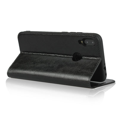 Crazy Horse Wallet Stand Genuine Leather Case for Xiaomi Redmi Note 7S / Note 7 / Redmi Note 7 Pro (India)