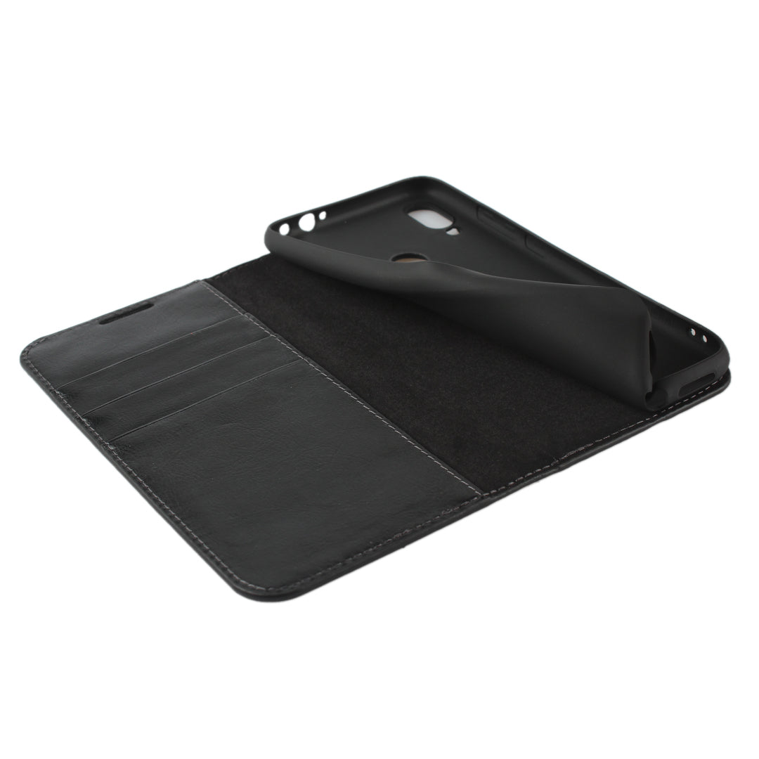 Crazy Horse Wallet Stand Genuine Leather Case for Xiaomi Redmi Note 7S / Note 7 / Redmi Note 7 Pro (India)