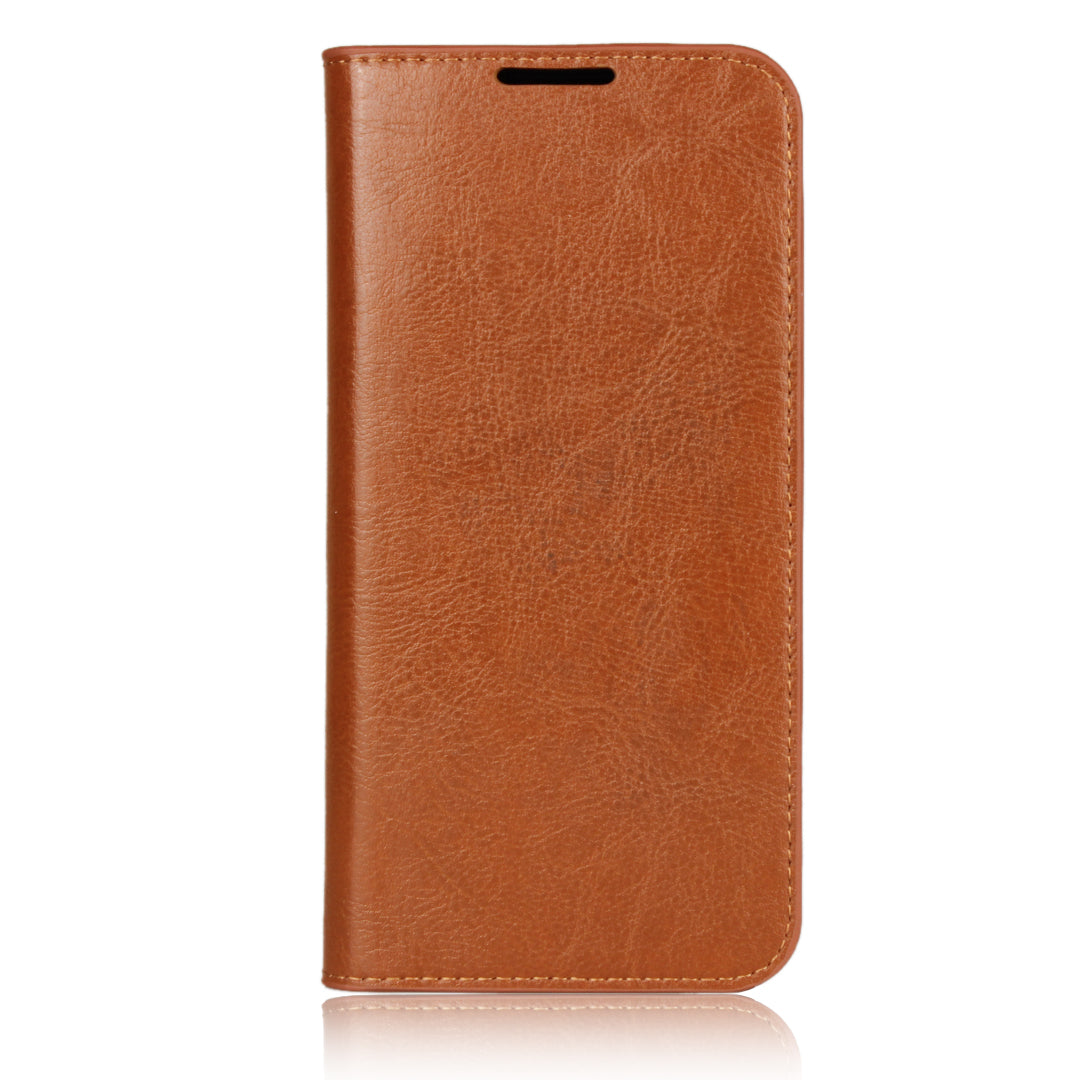 Crazy Horse Wallet Stand Genuine Leather Case for Xiaomi Redmi Note 7S / Note 7 / Redmi Note 7 Pro (India)