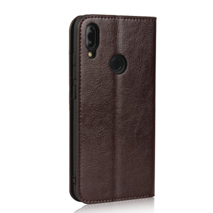 Crazy Horse Wallet Stand Genuine Leather Case for Xiaomi Redmi Note 7S / Note 7 / Redmi Note 7 Pro (India)