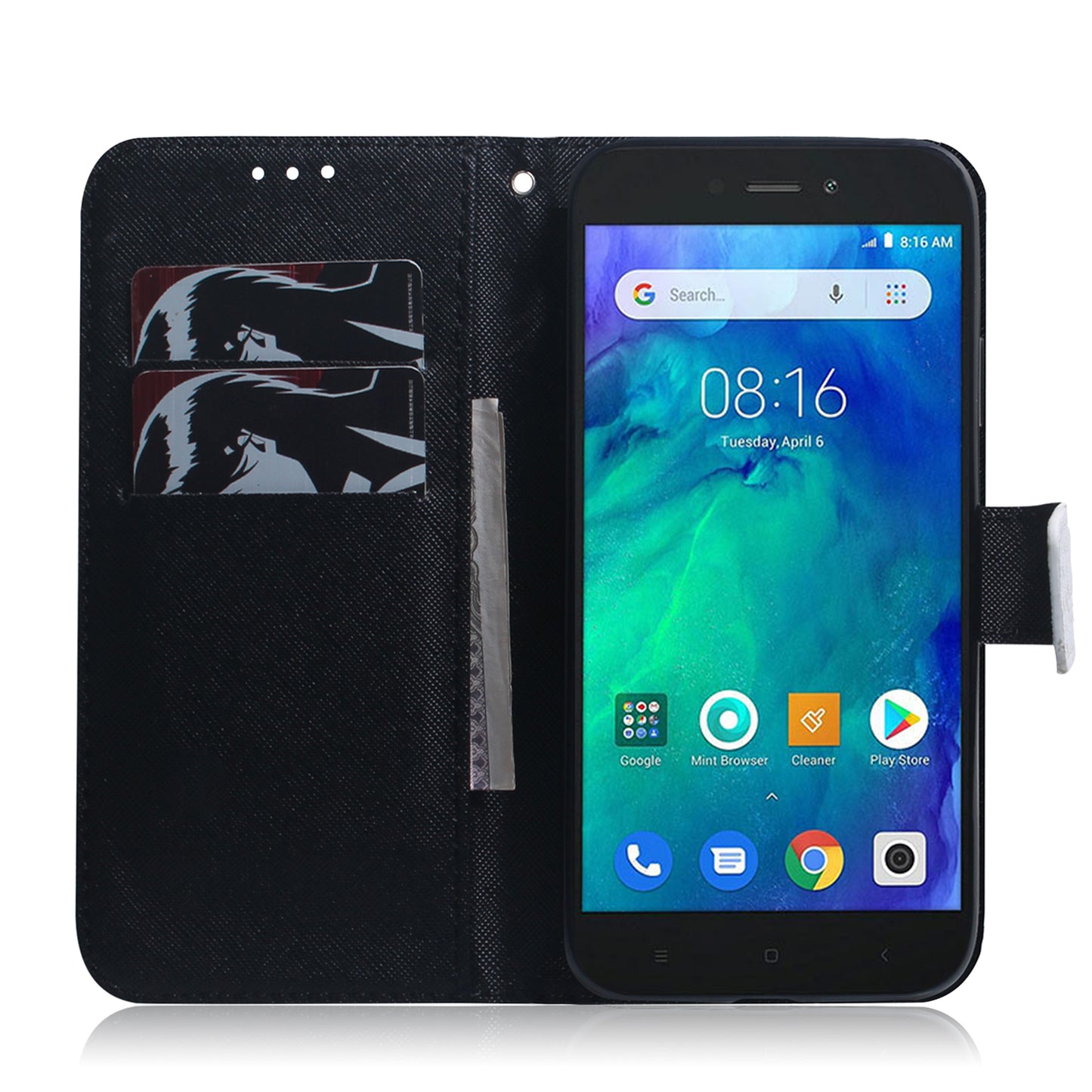 Pattern Printing Wallet Protective Leather Case for Xiaomi Redmi Go