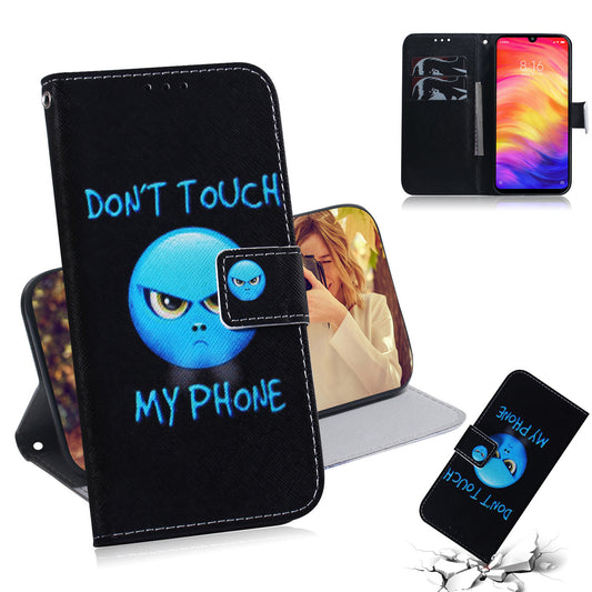 Pattern Printing Wallet Leather Cell Phone Case for Xiaomi Redmi Note 7S / Note 7