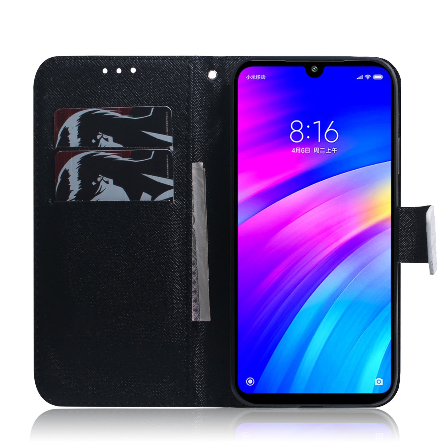 Pattern Printing Wallet Stand Protective Leather Case for Xiaomi Redmi 7 / Redmi Y3