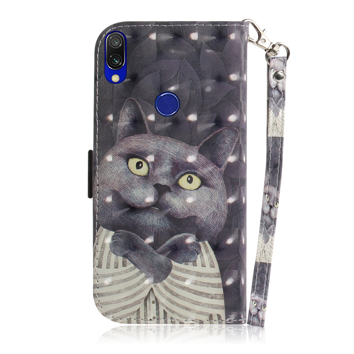 Light Spot Decor Patterned Wallet Stand PU Leather Phone Case for Xiaomi Redmi 7 / Redmi Y3