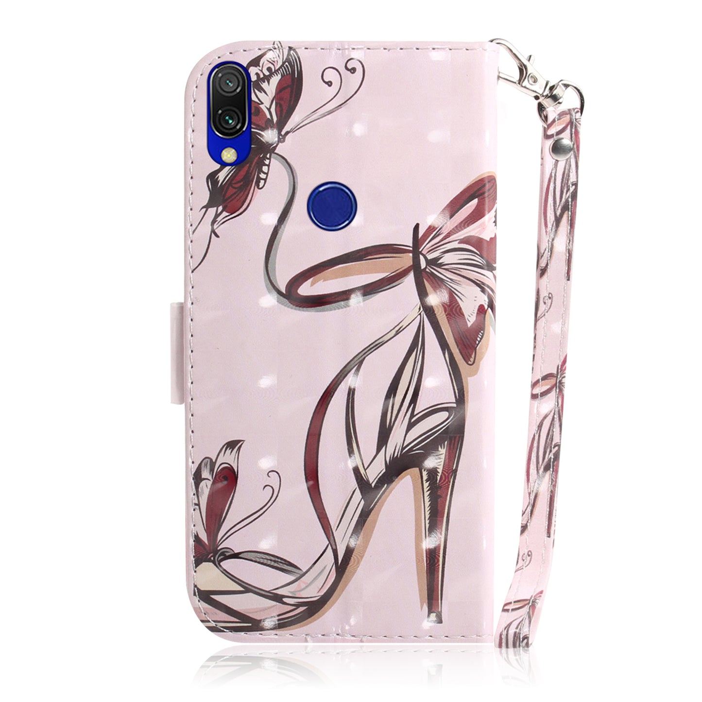 Light Spot Decor Patterned Wallet Stand PU Leather Phone Case for Xiaomi Redmi 7 / Redmi Y3