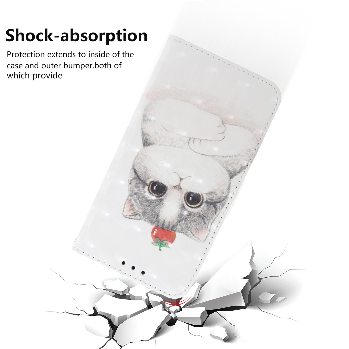 Light Spot Decor Patterned Wallet Stand PU Leather Phone Case for Xiaomi Redmi 7 / Redmi Y3