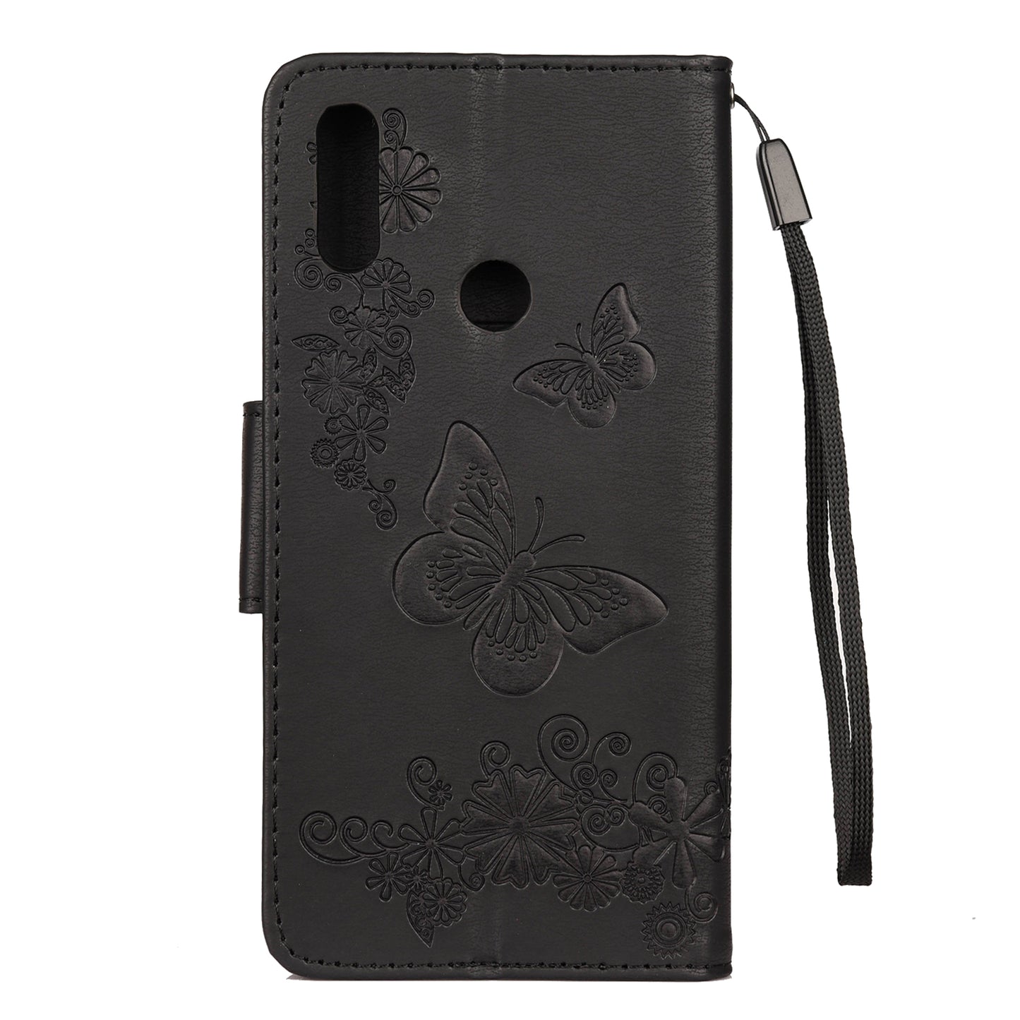 Imprint Butterfly Flowers Leather Stand Wallet Folio Case for Xiaomi Redmi Note 7S / Note 7 / Note 7 Pro (India)