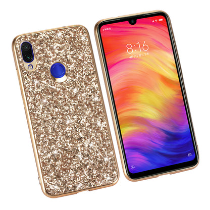 Glittery PC+TPU Protective Mobile Phone Case for Xiaomi Redmi Note 7S / Note 7 / Note 7 Pro (India)
