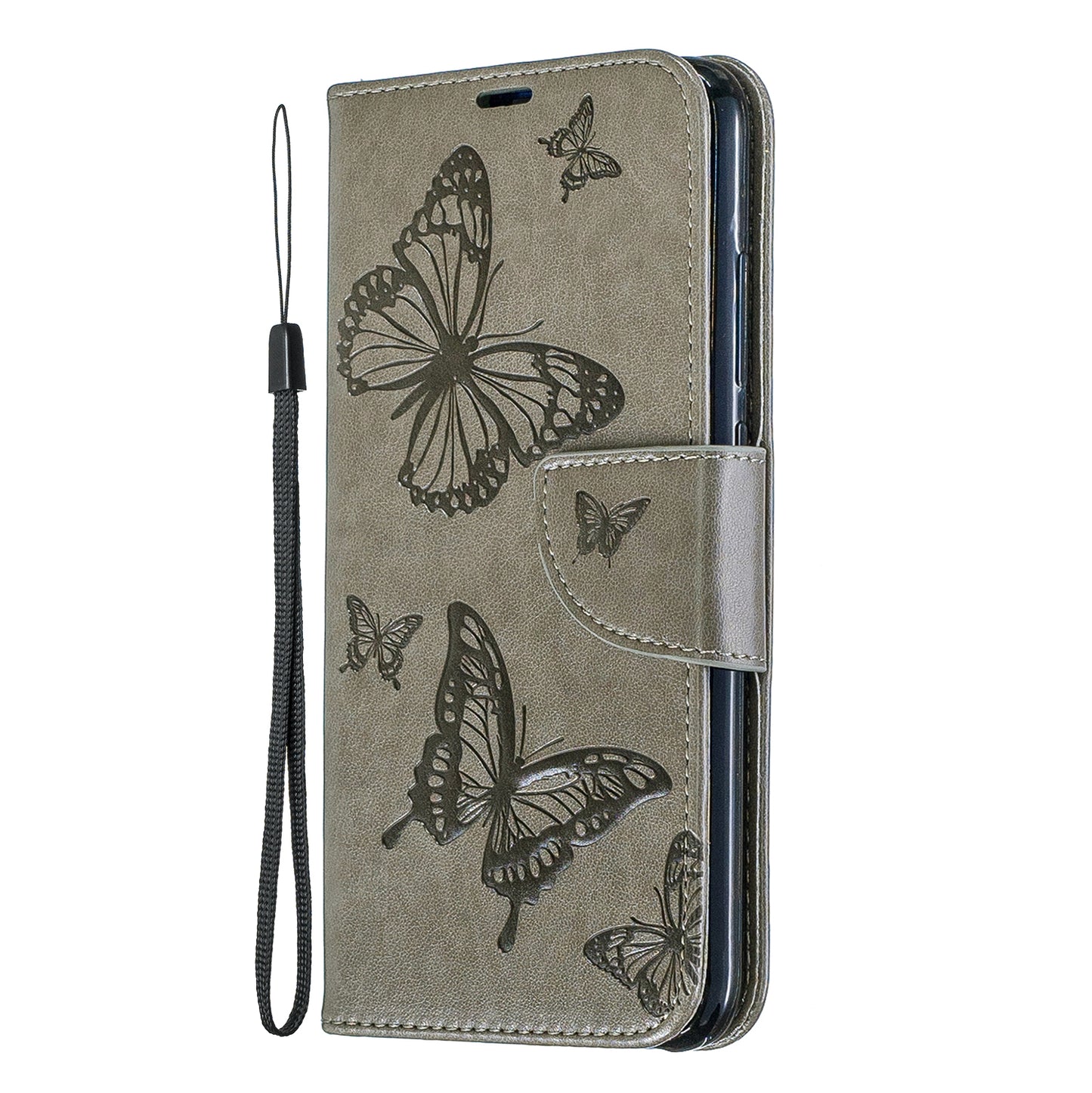 For Xiaomi Redmi Note 7S / Note 7 /Note 7 Pro (India) PU Leather Imprint Butterflies Phone Case