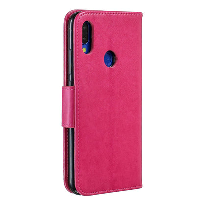 For Xiaomi Redmi Note 7S / Note 7 /Note 7 Pro (India) PU Leather Imprint Butterflies Phone Case
