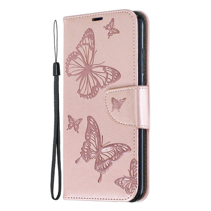 For Xiaomi Redmi Note 7S / Note 7 /Note 7 Pro (India) PU Leather Imprint Butterflies Phone Case