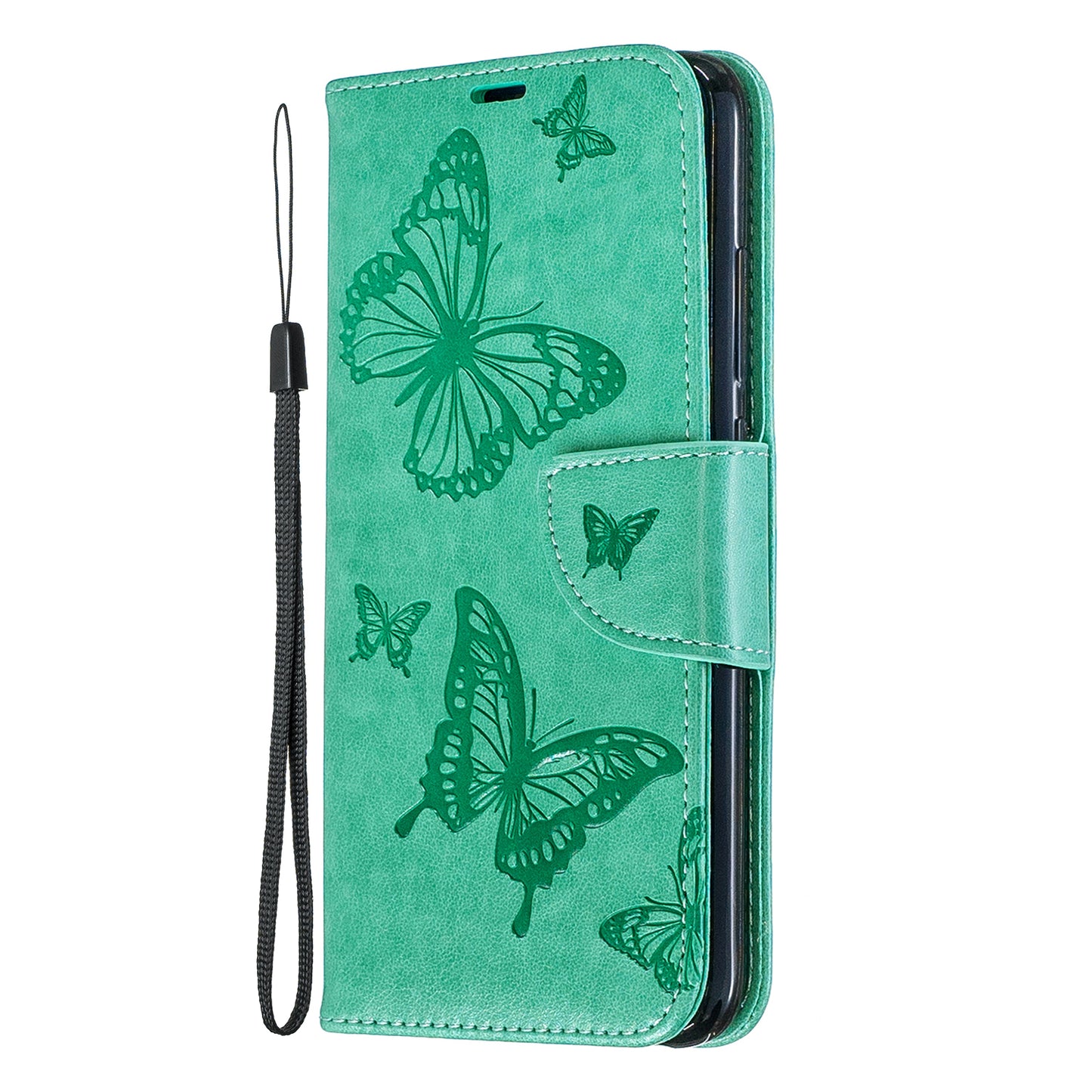 For Xiaomi Redmi Note 7S / Note 7 /Note 7 Pro (India) PU Leather Imprint Butterflies Phone Case