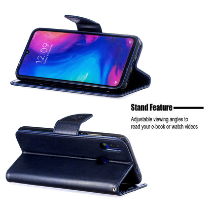 For Xiaomi Redmi Note 7S / Note 7 /Note 7 Pro (India) PU Leather Imprint Butterflies Phone Case