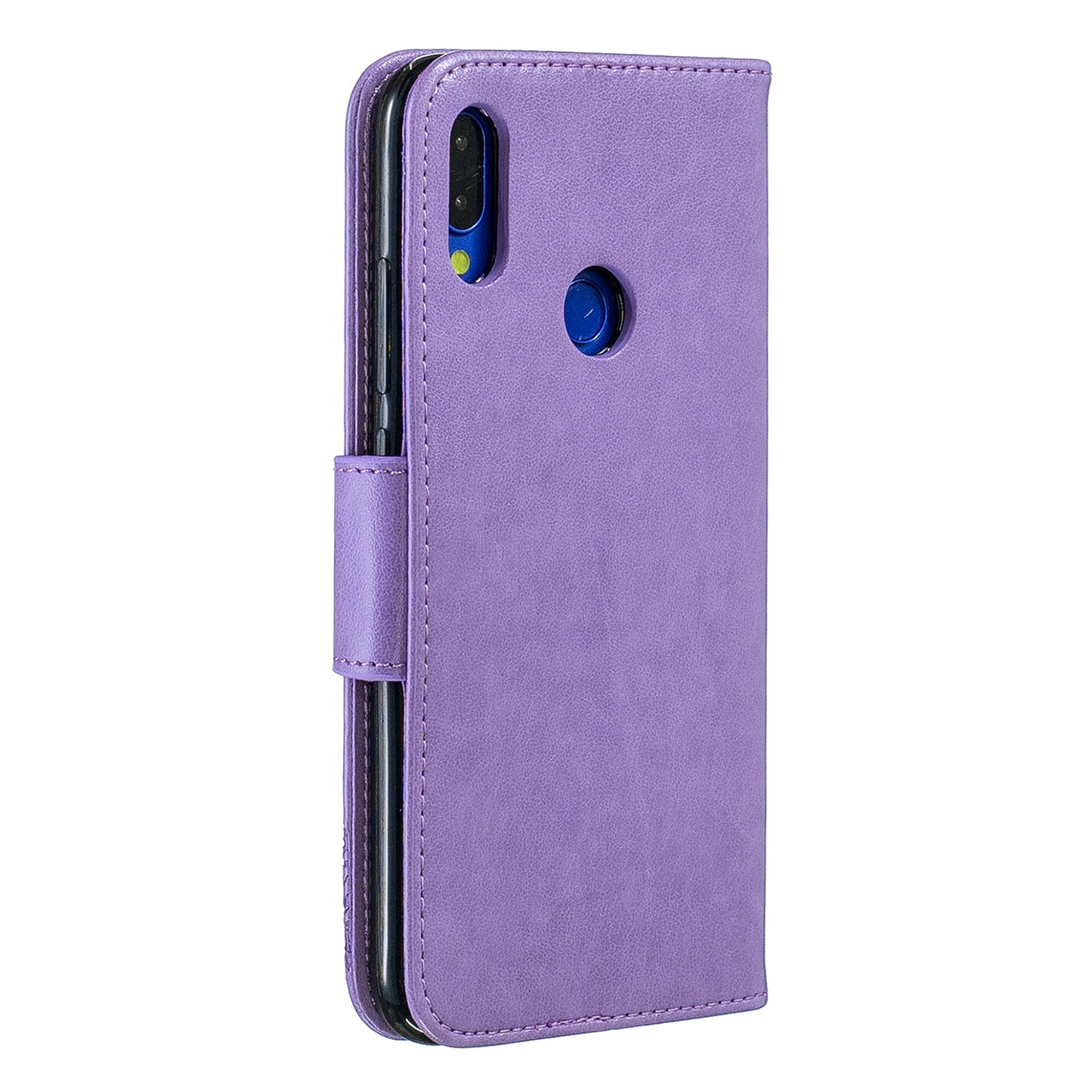 For Xiaomi Redmi Note 7S / Note 7 /Note 7 Pro (India) PU Leather Imprint Butterflies Phone Case