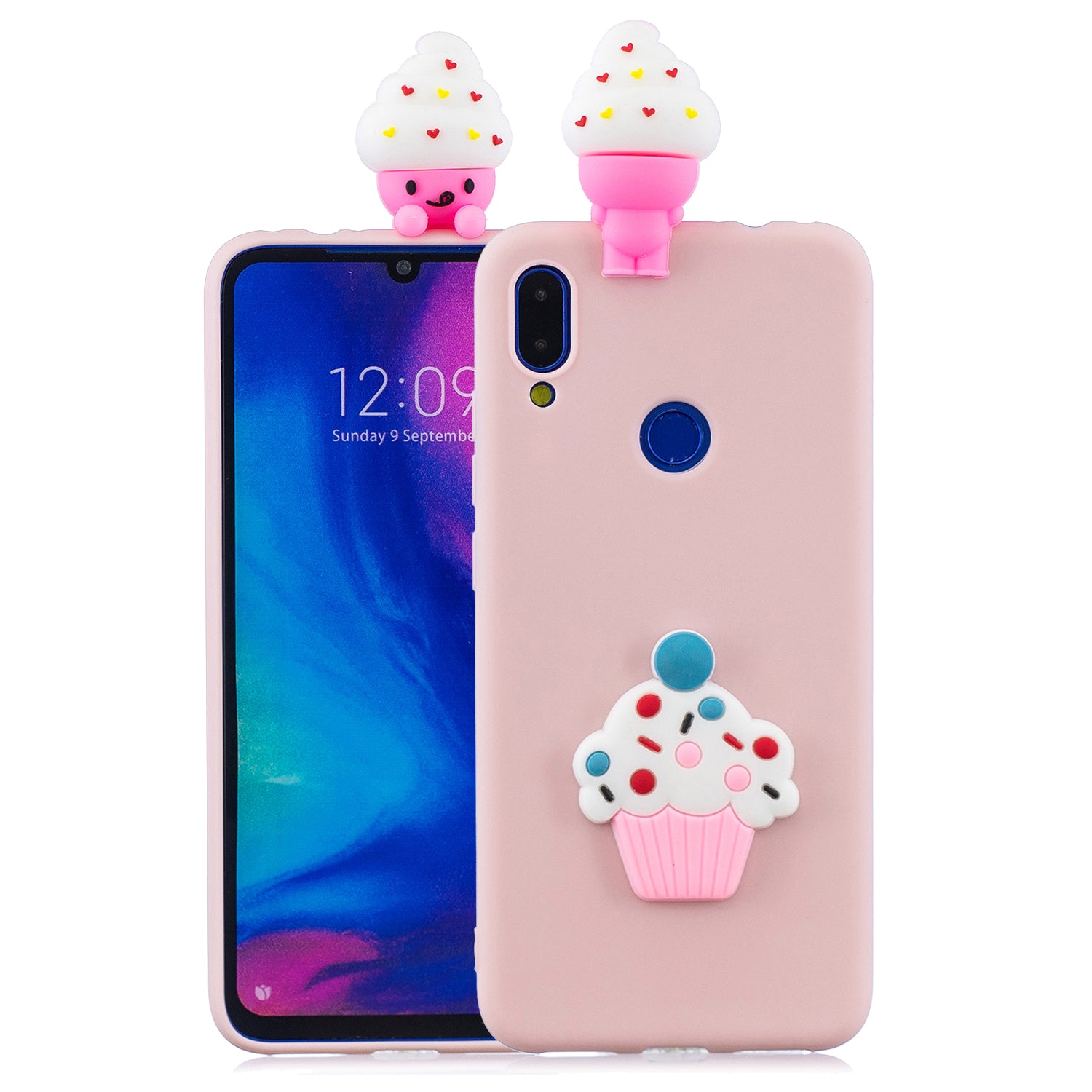 3D Pattern TPU Gel Protective Case for Xiaomi Redmi Note 7S / Note 7 / Note 7 Pro