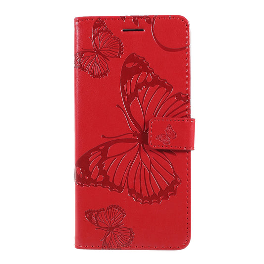 KT Imprinting Flower Series-2 Imprint Butterfly Flower Leather Wallet Case for Xiaomi Redmi 7 / Redmi Y3