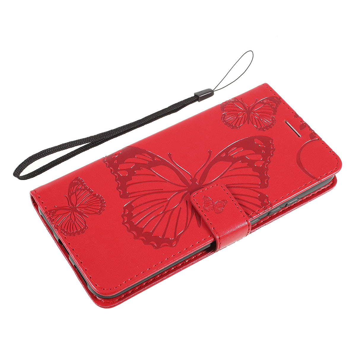 KT Imprinting Flower Series-2 Imprint Butterfly Flower Leather Wallet Case for Xiaomi Redmi 7 / Redmi Y3