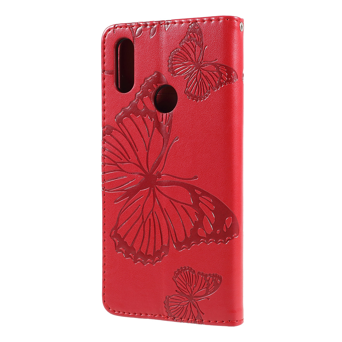 KT Imprinting Flower Series-2 Imprint Butterfly Flower Leather Wallet Case for Xiaomi Redmi 7 / Redmi Y3
